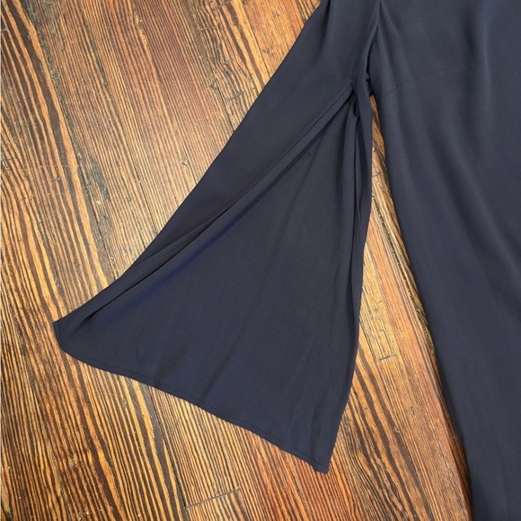 Free People Some Like It Hot Split Sleeve Navy Dress W/ Pockets Sz Small - Picture 5 of 9
